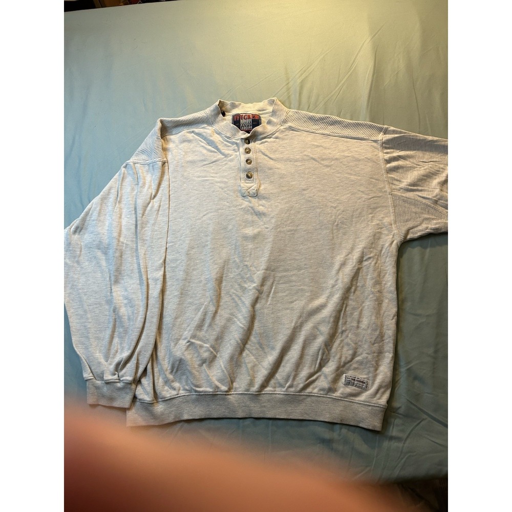 vintage Ivy Crew‎ Henley sweater off white size large